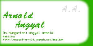 arnold angyal business card